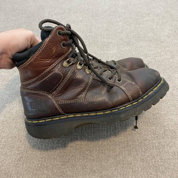 Dr. Martens Iron Boots Mens Size 11 Brown Leather Ankle Work Combat Lace Up